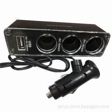 3-cigarette lighter with 1 USB
